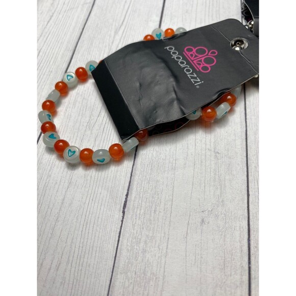 Lot Of 3 Paparazzi Beaded Stretch Bracelets Colorful Heart and Sprinkle Beads - Picture 5 of 5